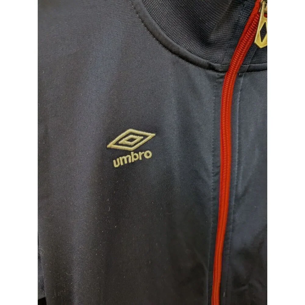 Youth Boys Umbro‎ Full Zip Warmup Track Jacket Gray Red XL 14/16  Gray Red